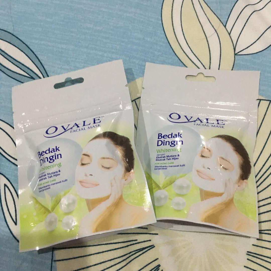 Ovale Facial Mask Bedak Dingin Whitening For Acne Care Kesehatan Kecantikan Kulit Sabun Tubuh Di Carousell