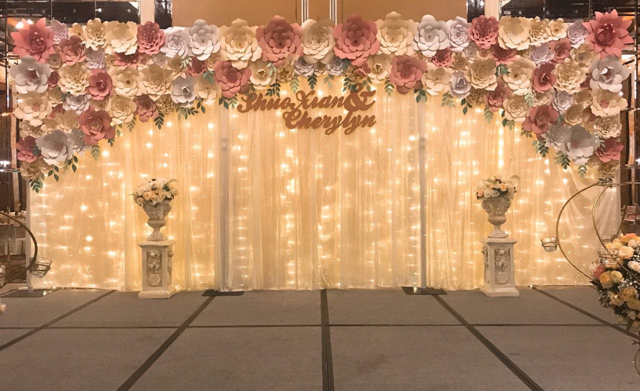 Paper Flowers Backdrop Rental Design Craft Others On Carousell