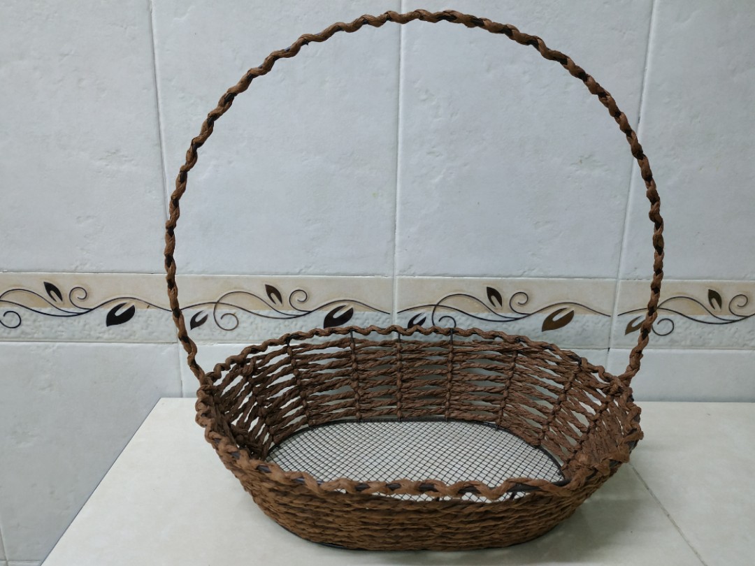 Rattan Basket, Furniture & Home Living, Home Decor, Vases & Decorative ...