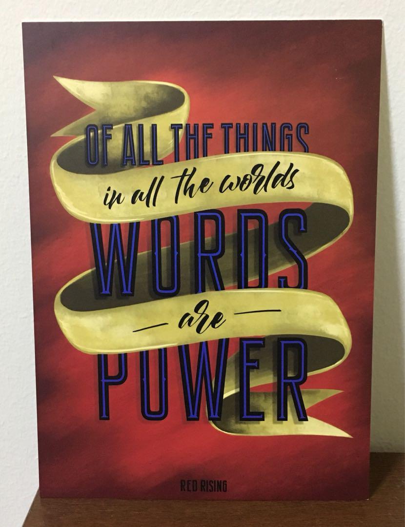 Red Rising print, Hobbies & Toys, Stationery & Craft, Craft Supplies ...