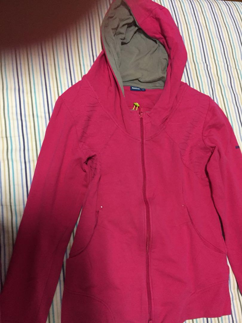 reebok jacket womens red