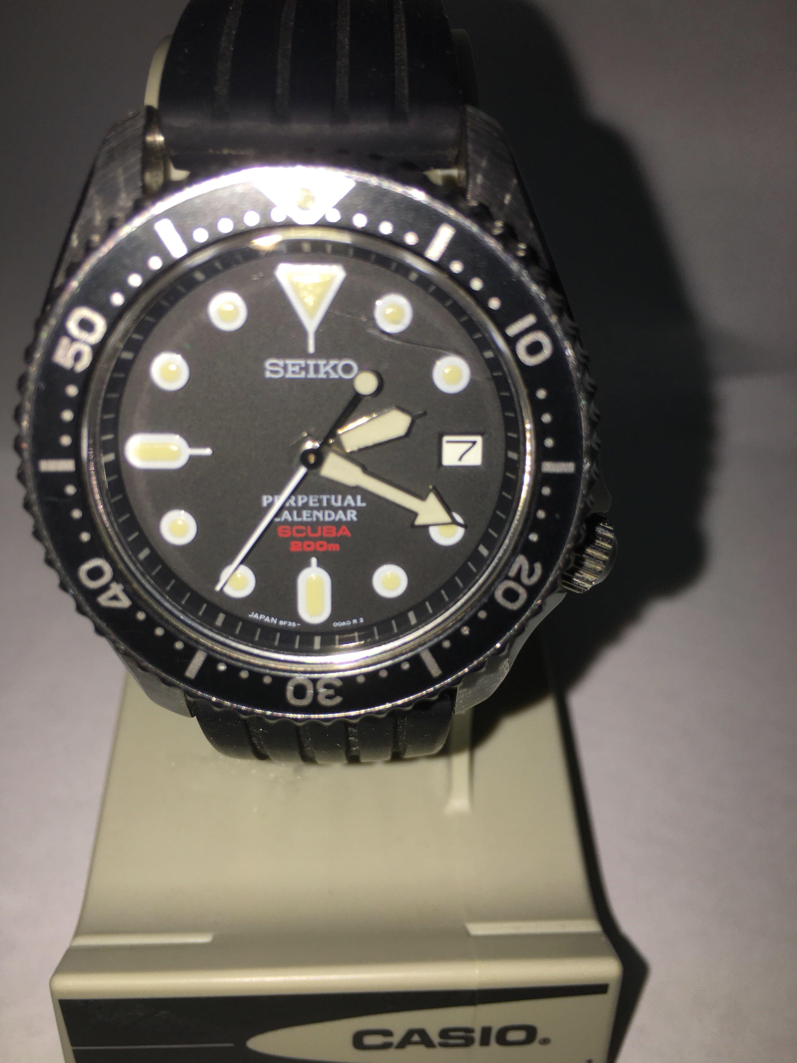 Seiko SBCM023 Perpetual Calendar Air Diver, Luxury, Watches on Carousell