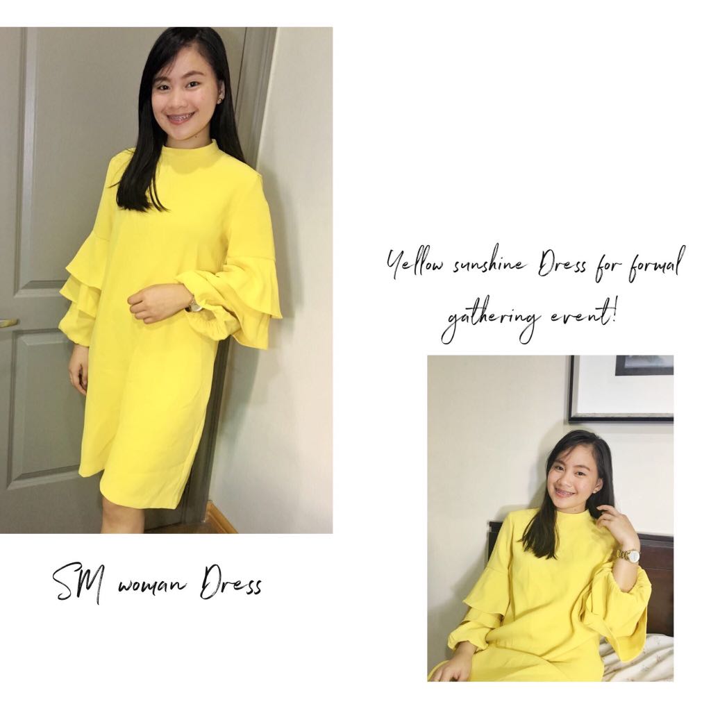 woman yellow dress