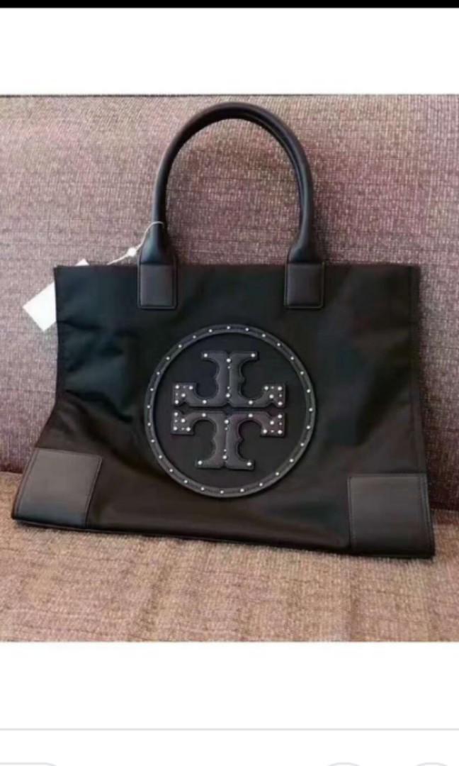 Tory burch ella studded nylon tote new arrivals