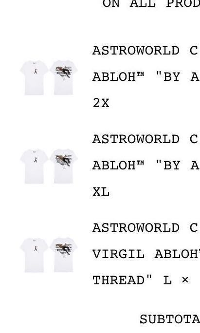 Astroworld x virgil abloh online