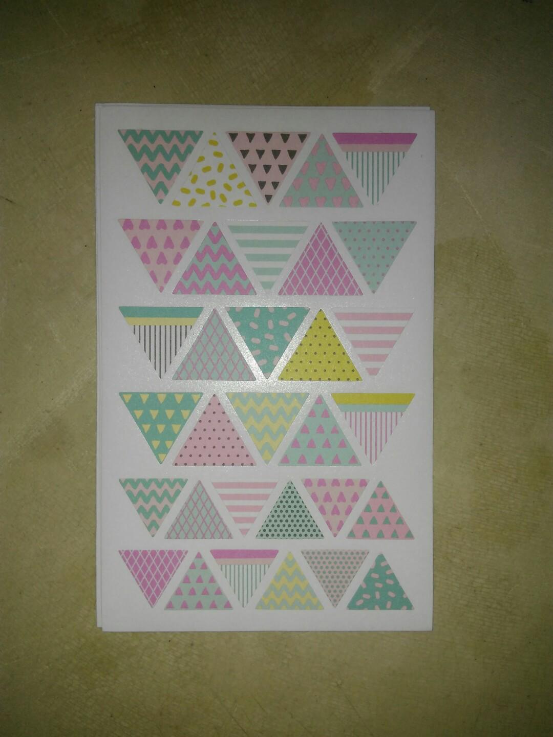 Triangle Sticker Sheet (30 Triangles per Sheet), Hobbies &amp; Toys ...