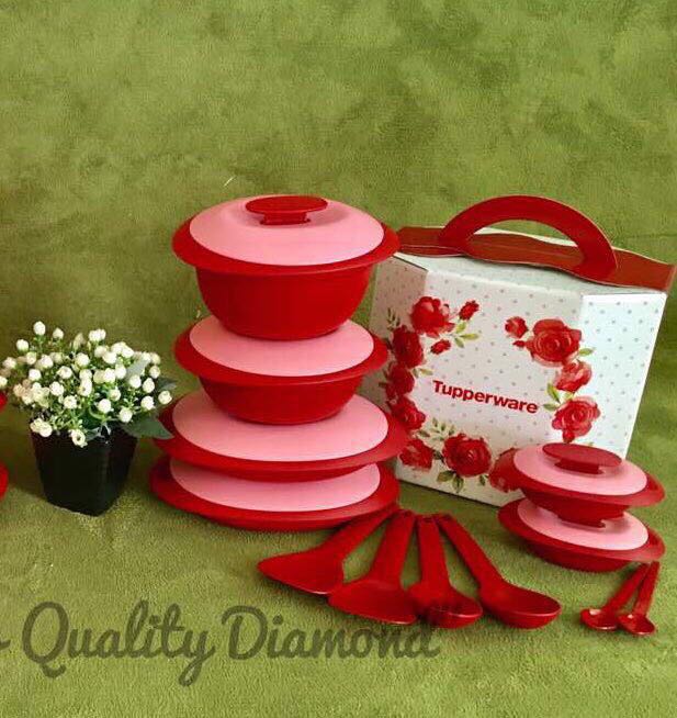 Tupperware Petit Royal Red Serving Set 