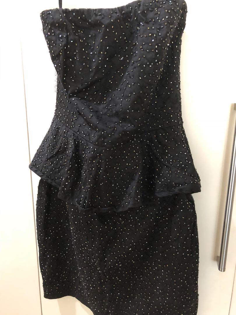 sequin peplum dress
