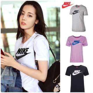 保證正品✨ nike 圓領 短袖 棉 T恤 AS W NSW TEE LOGO 女 運動 休閒 上衣 黑 白 灰 粉紫
