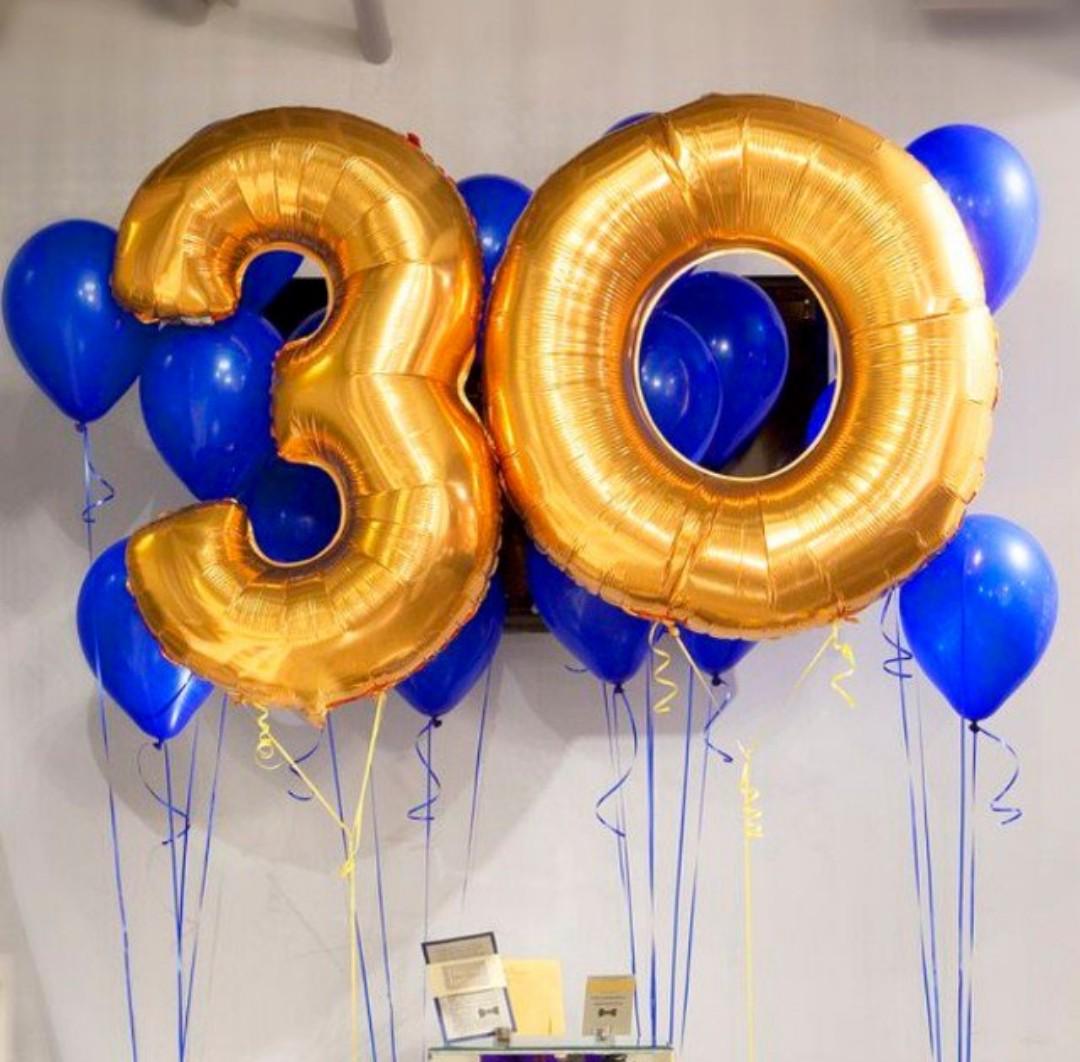40inch Number balloons in Gold., Design 