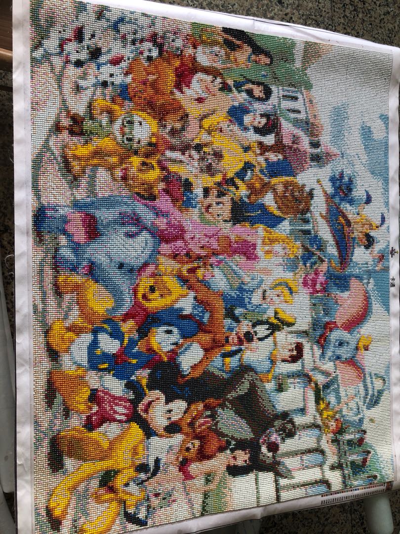 5d Diamond Painting Disney Completed W O Frame Design Craft Handmade Craft On Carousell