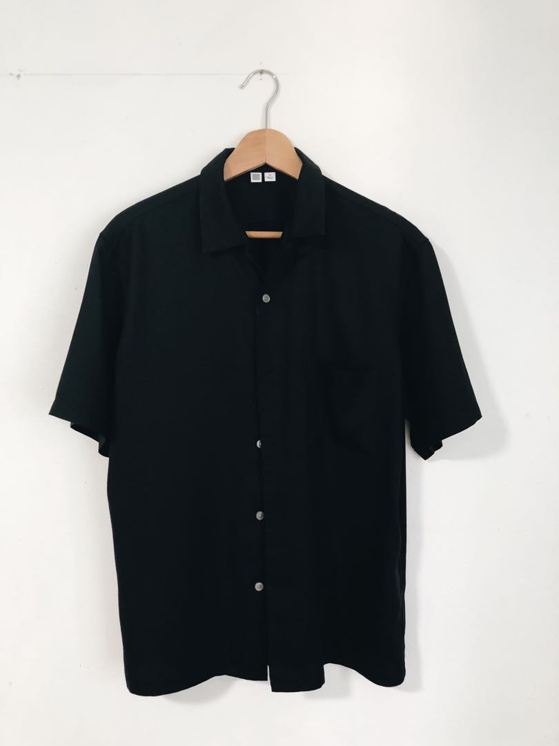 Wts Uniqlo U Open Collar Shirt Men S Fashion Clothes Tops On Carousell