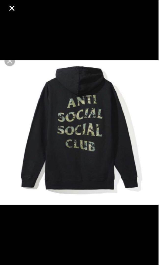 Anti Social Social Club Woody blk hoodie Camo 100% Authentic Rare supreme 