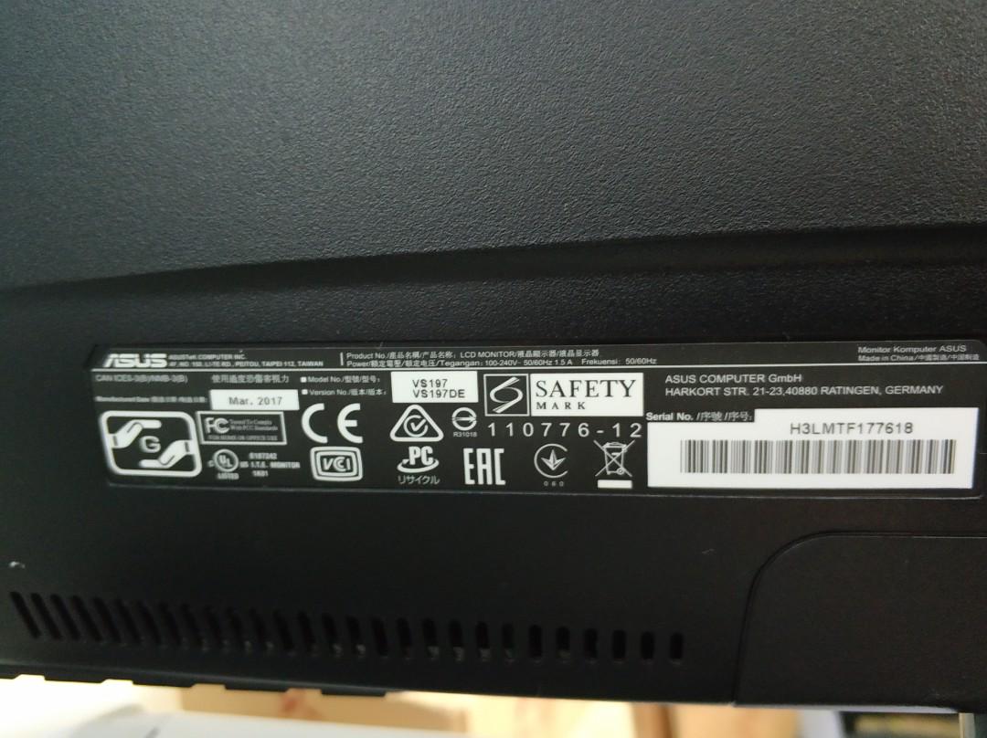Asus Vs197 Elektronik Bagian Komputer Aksesoris Di Carousell