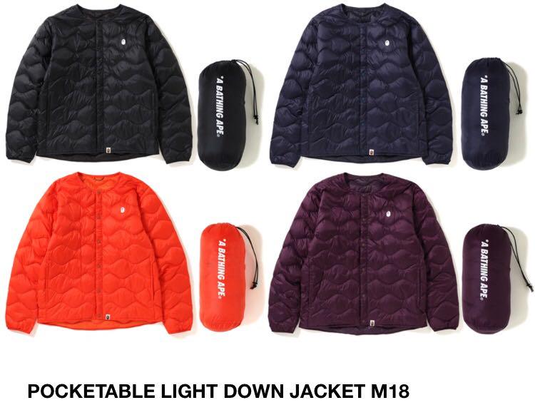 bape light down jacket