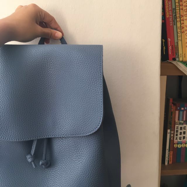 miniso blue backpack