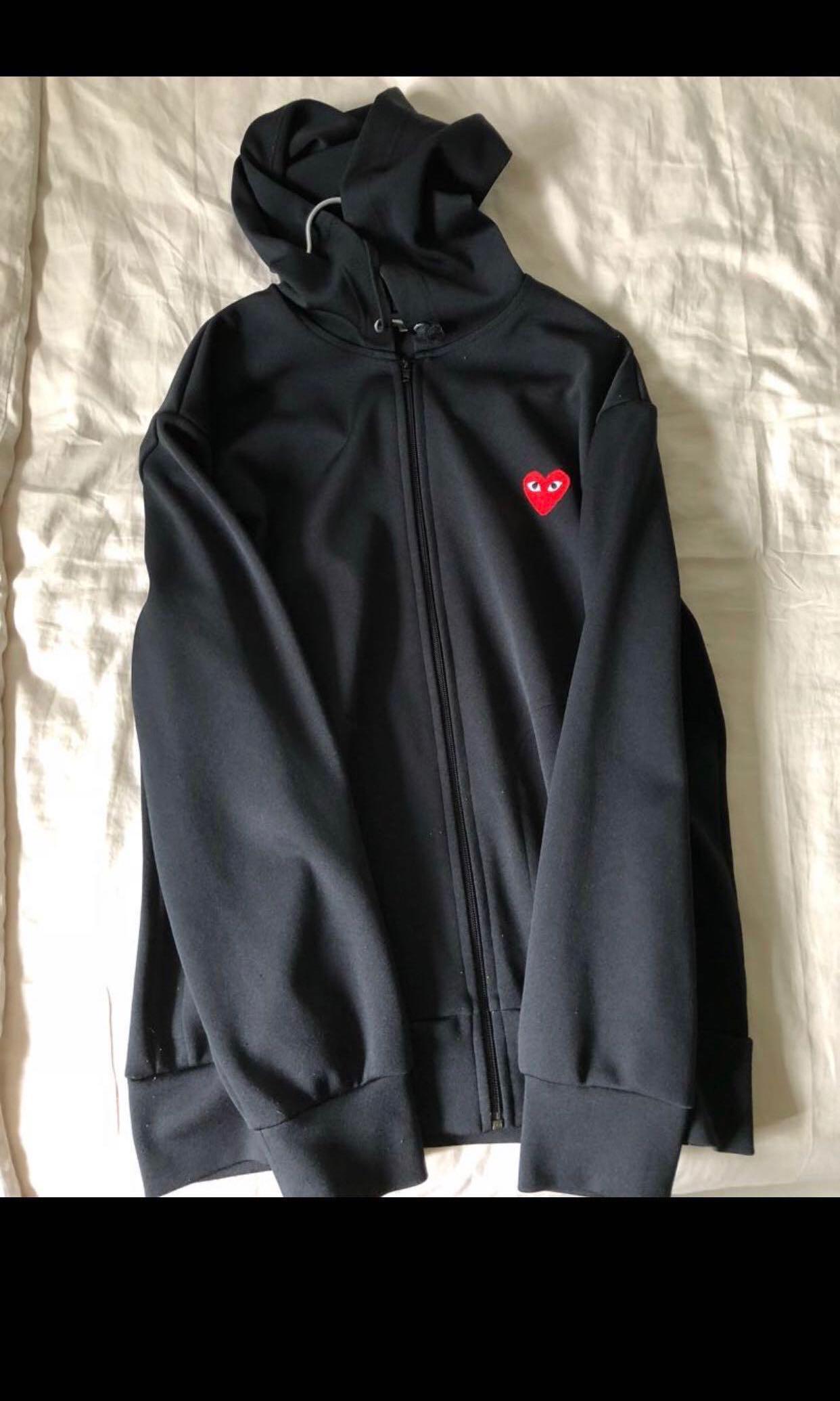 cdg jacket zip up