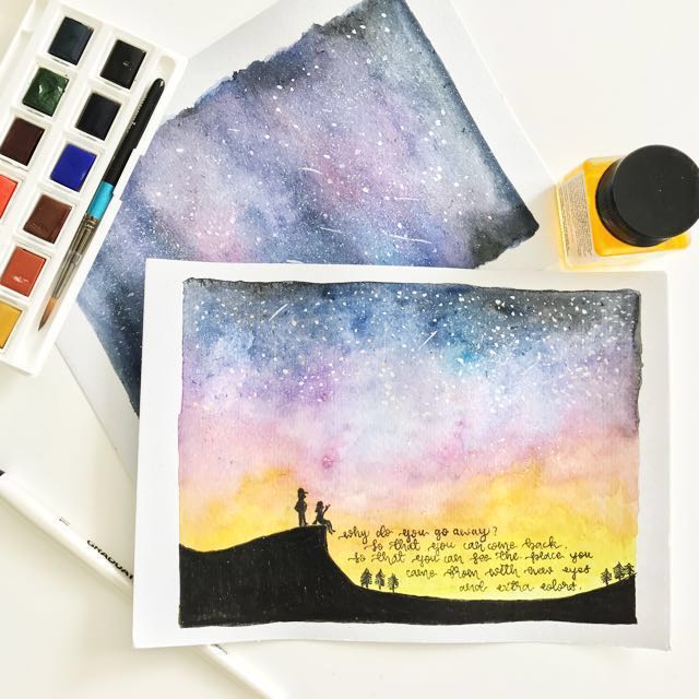 Galaxy Travel Calligraphy Card Quote Design Craft Art Prints On Carousell
