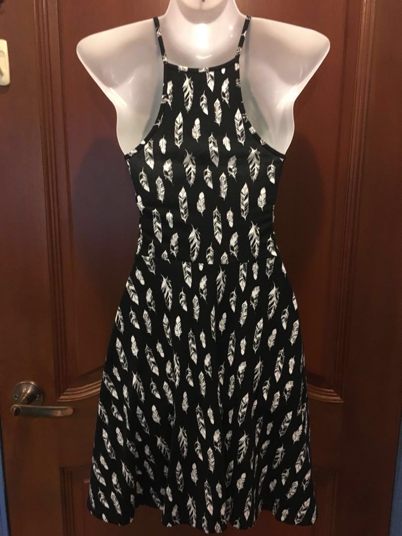 H&m feather cheap dress