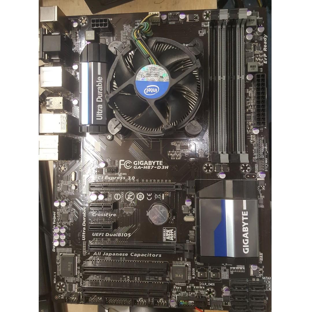 Intel Core I7 4770 Gigabyte Ga H87 D3h Electronics Computer Parts Accessories On Carousell
