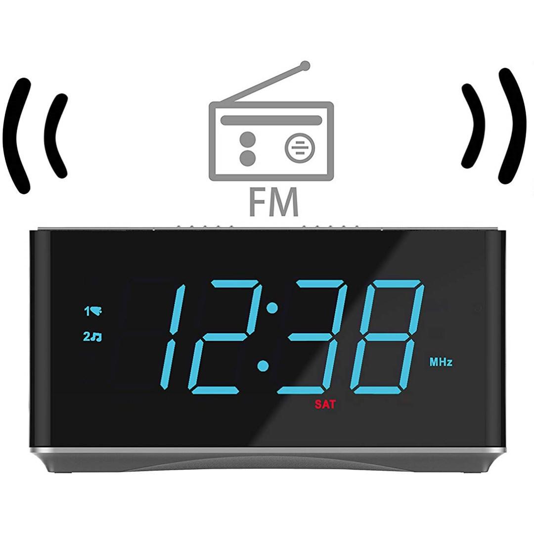 iTOMA Alarm Clock Radio with Wireless Bluetooth Stereo Speakers,Digital