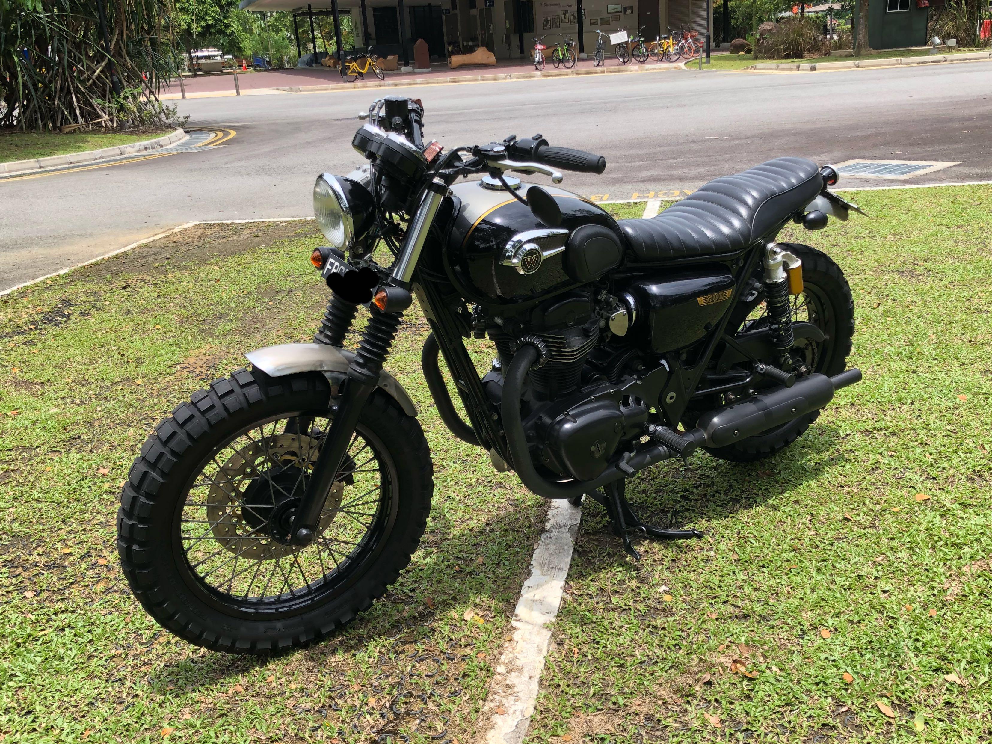 kawasaki w800 cafe exhaust