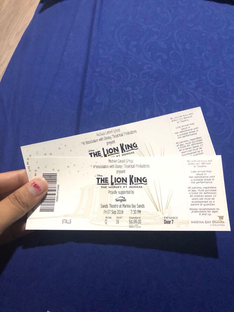 Lion King, Tickets & Vouchers, Local Attractions & Transport on Carousell