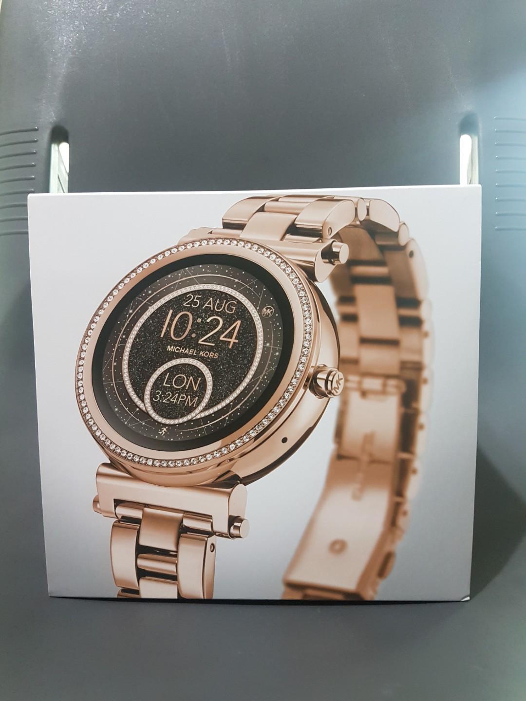 MK Gold Rose Smart Watch Fitness Tracker Luxury Watches on