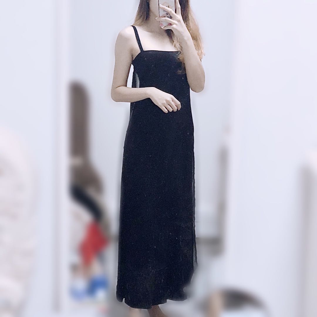 black tube maxi dress