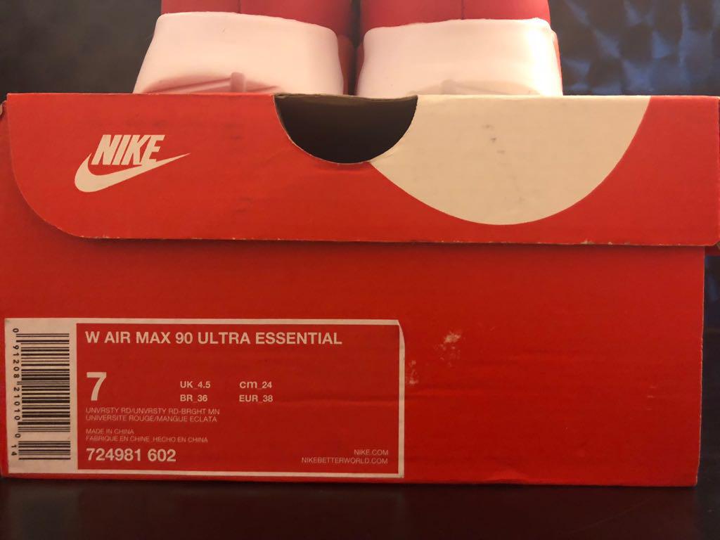 nike air max 90 ultra essential rouge