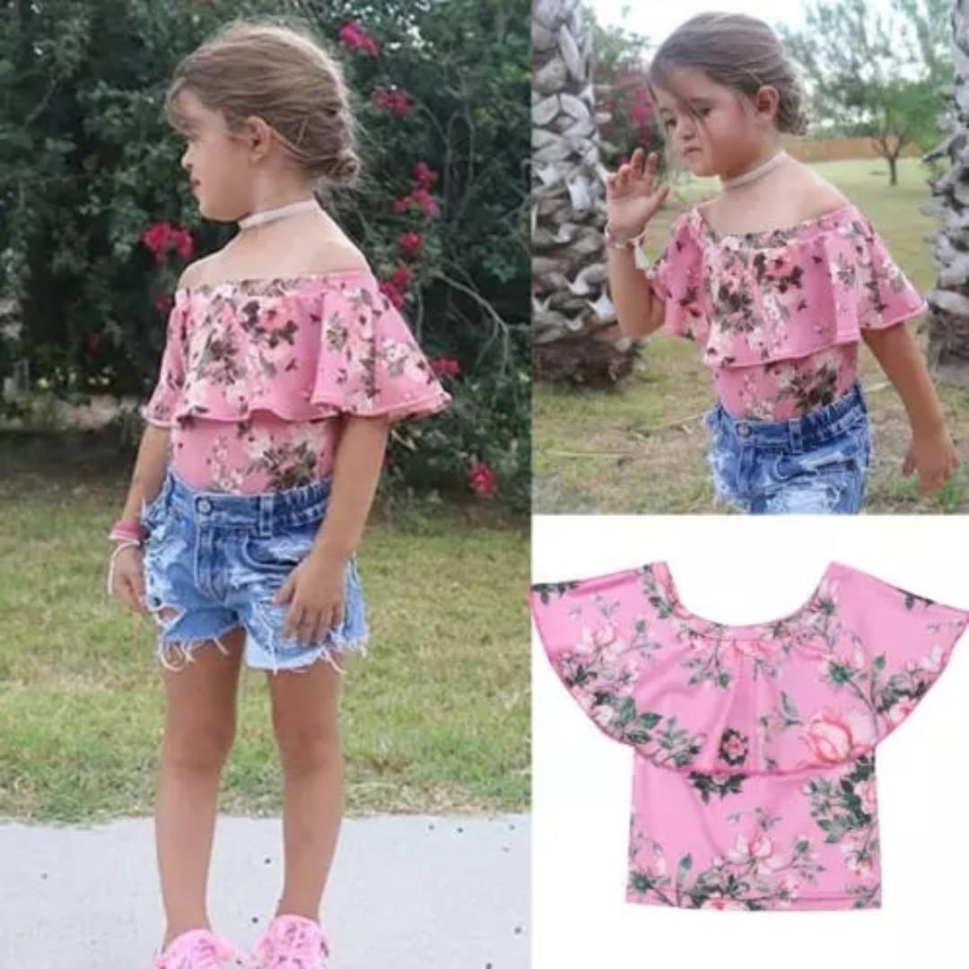 Olive Sabrina Top Baju Atasan Anak Perempuan Lucu Baju Bayi