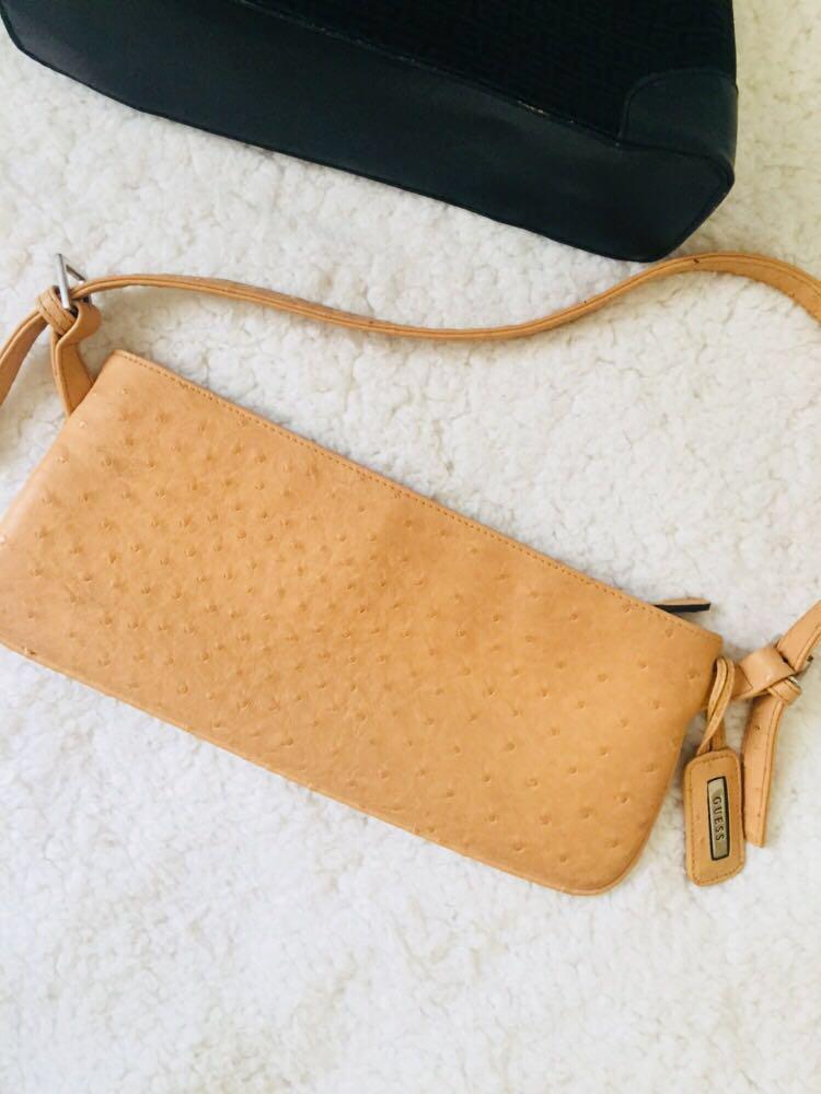 guess ostrich purse