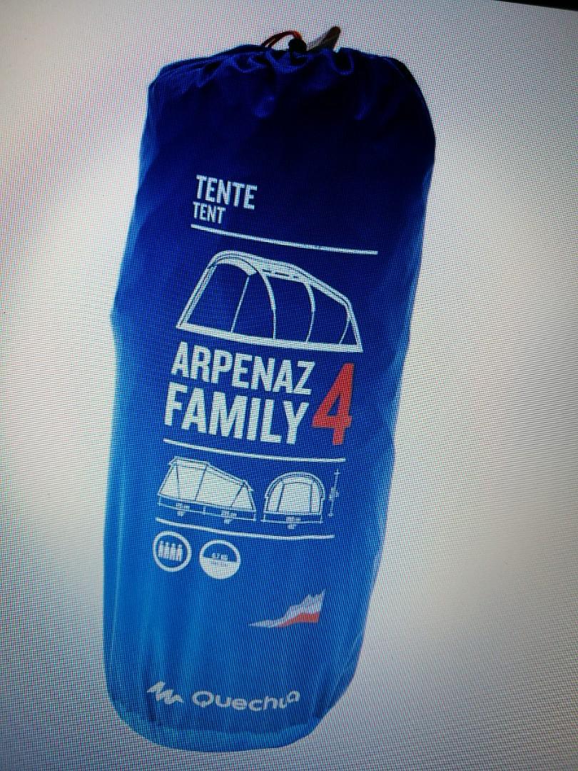 Quechua Arpenaz 4 Family camping tent, Sports Equipment, Hiking ...
