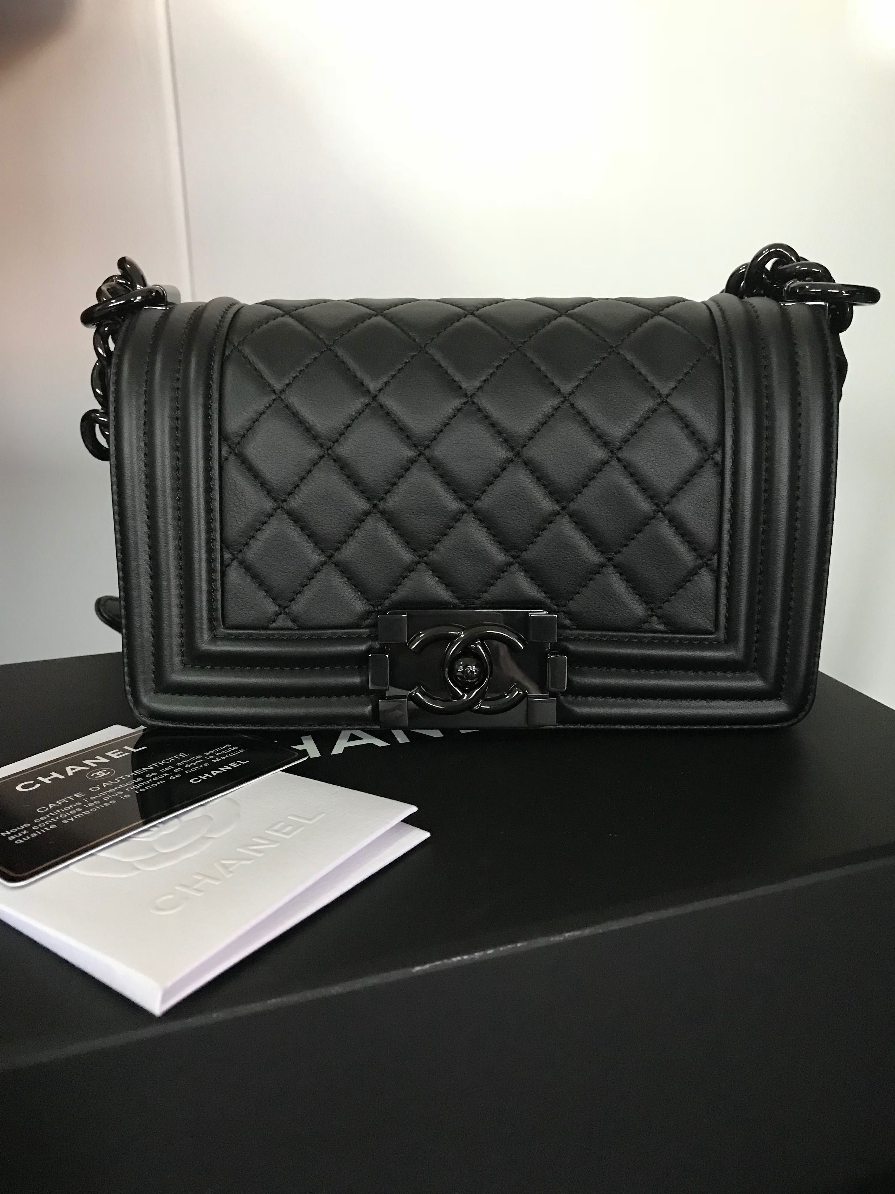 Reserved Chanel Boy So Black Small Calfskin
