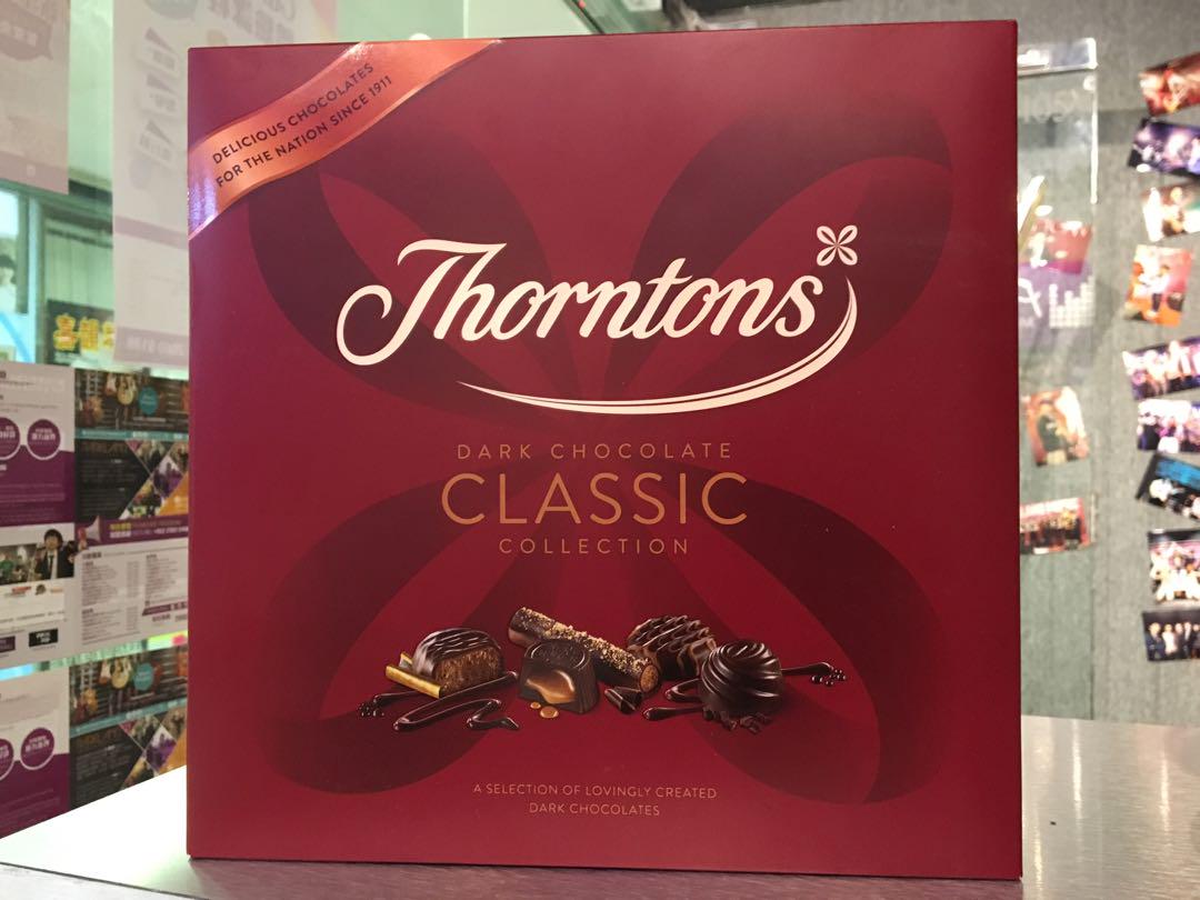 thorntons dark chocolate 禮盒 朱古力 英國製造 嘢食 嘢飲 包裝食物 即食食物 Carousell