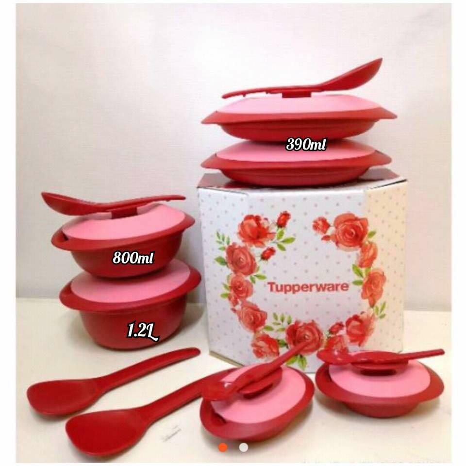 Tupperware Petit Royal Red Serving Set 