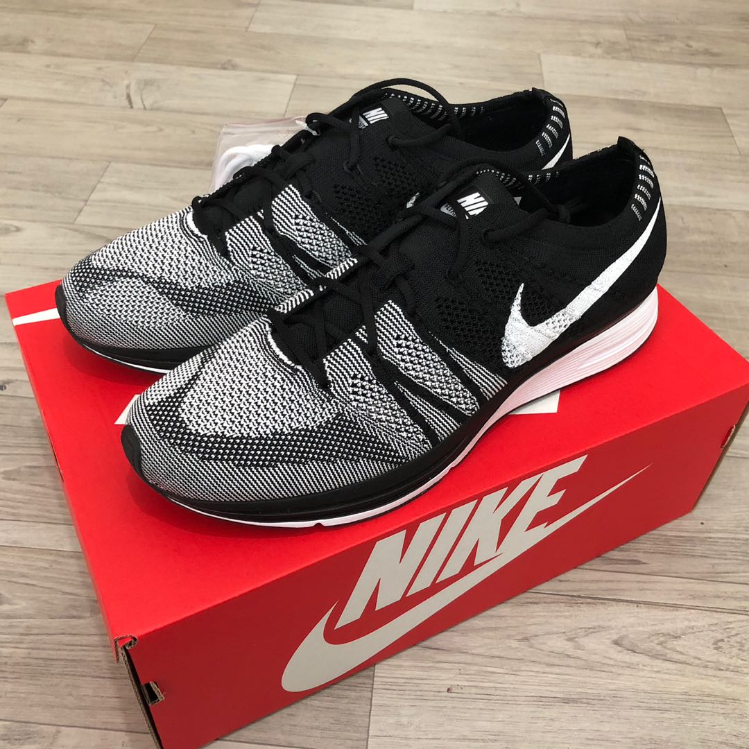 100 Authentic Nike Flyknit Trainer Black White 2018 Size 10 US Men s Fashion Footwear Sneakers on Carousell