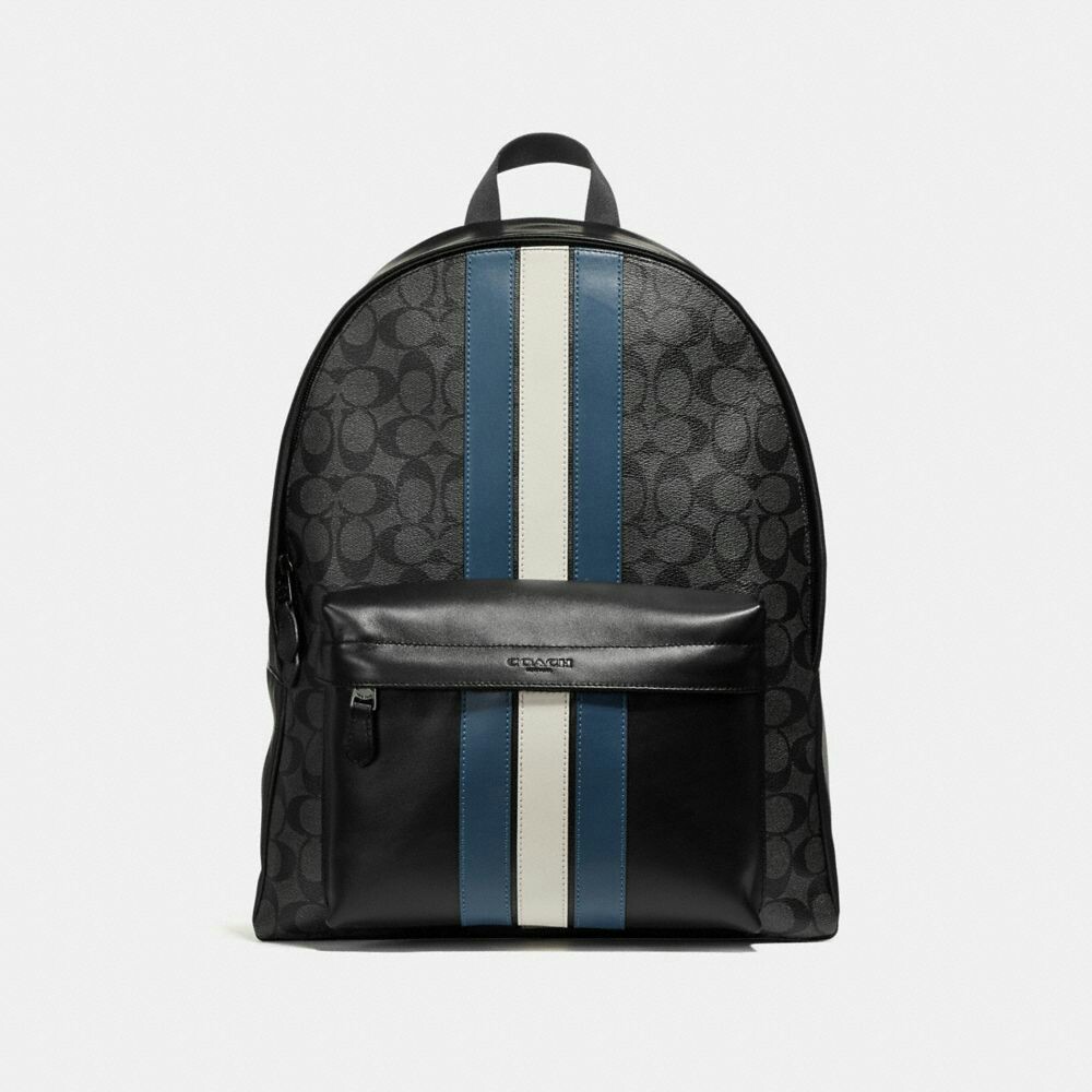 coach stripe backpack