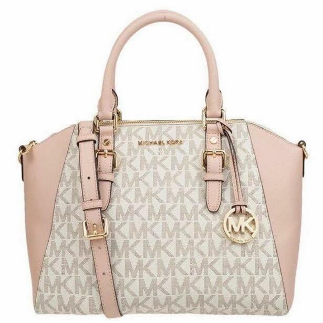 michael kors bag with mk on it