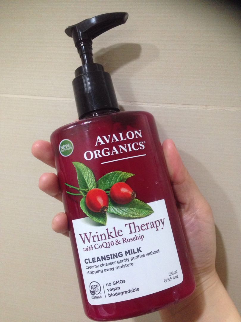Avalon Organics Wrinkle Therapy Coq10 Rosehip Cleansing Milk Beauty Personal Care Face Face Care On Carousell