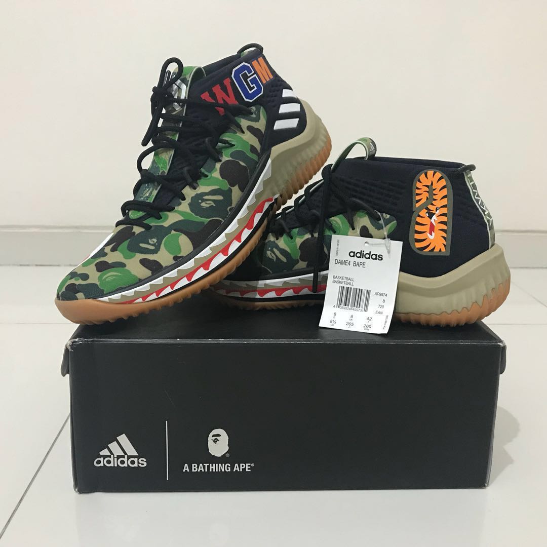Bape X Adidas Dame 4