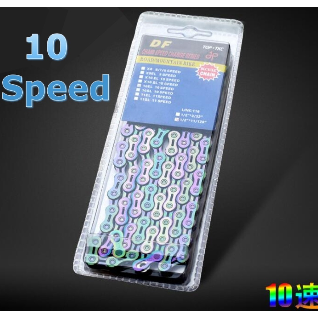 Bicycle 10 Speed Hollow Chain (Oil Slick), Sports Equipment, Bicycles