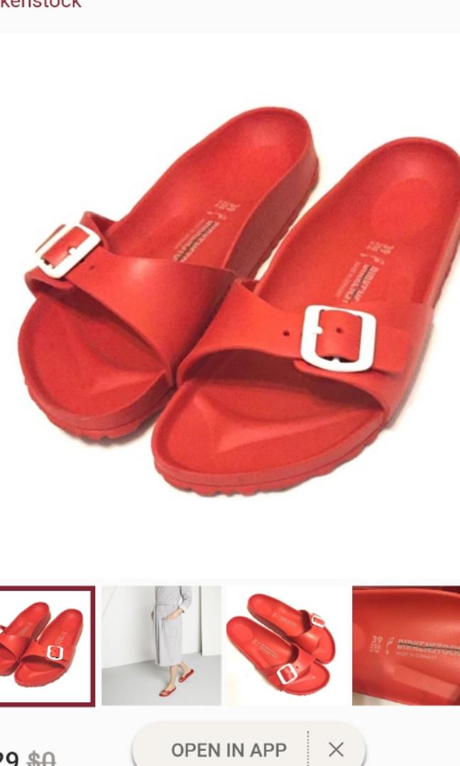 Birkenstock Red EVA Madrid Sandals Size 