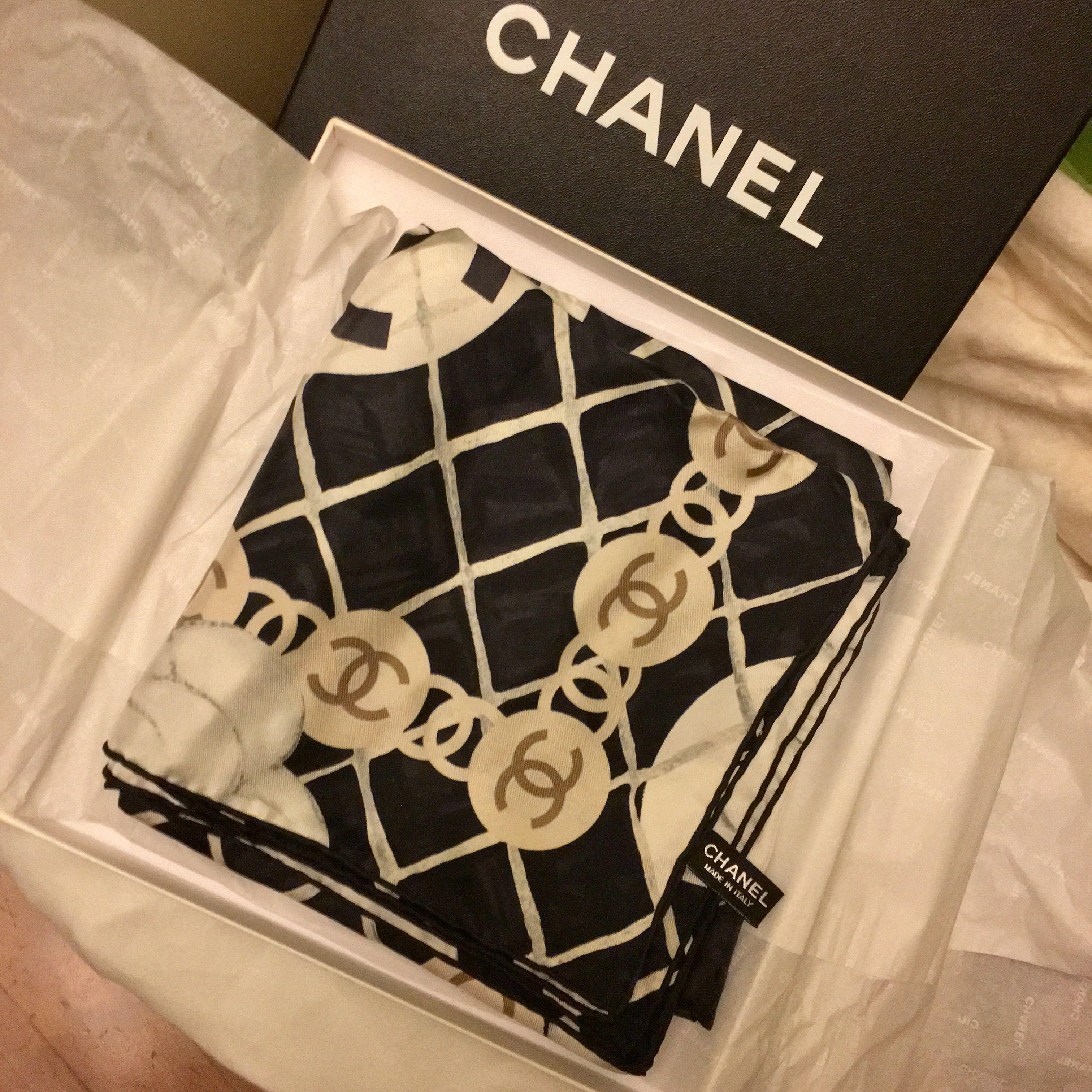 Chanel Scarves Black Cashmere ref81238  Joli Closet
