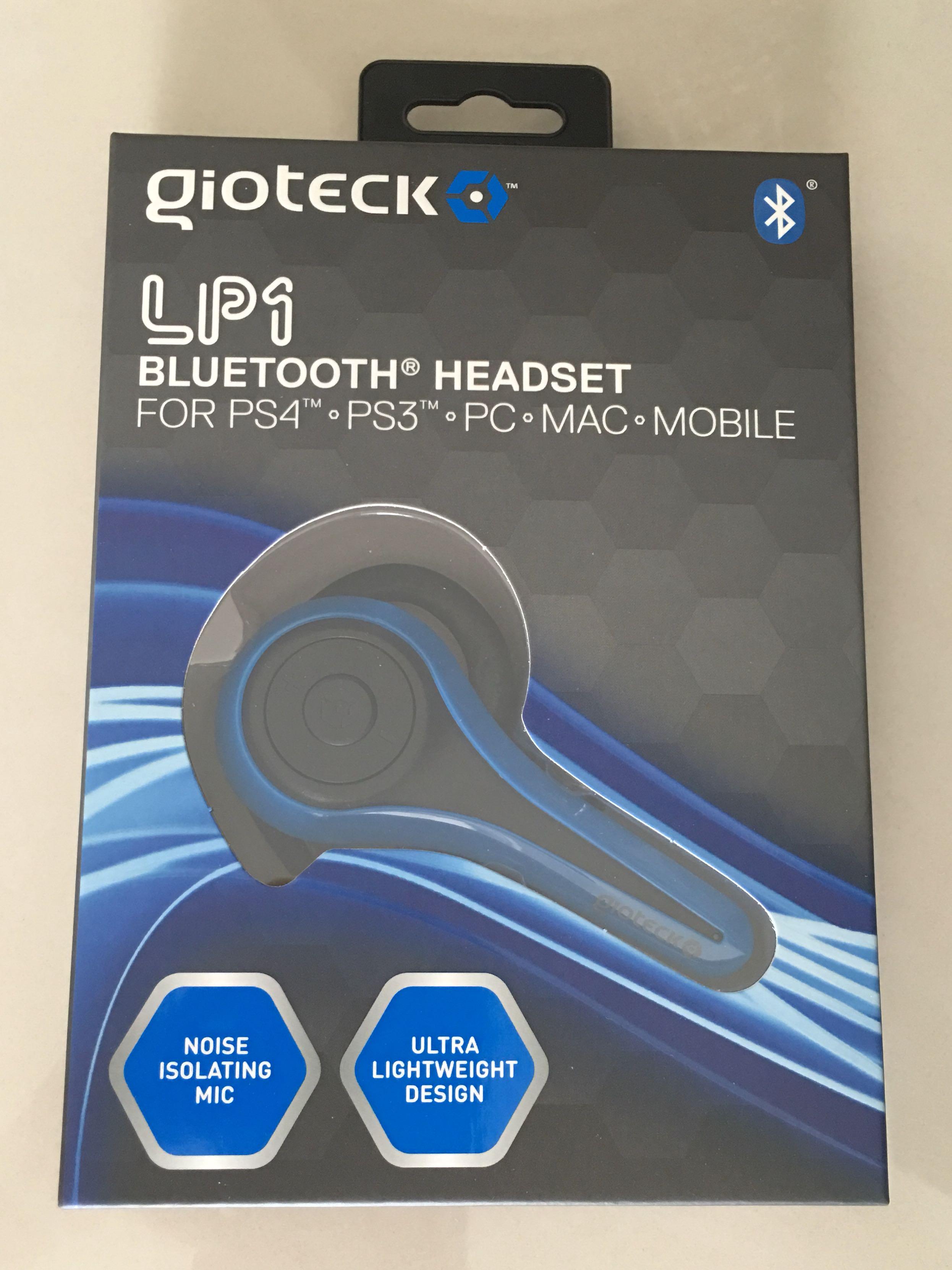 BNIB Gioteck LP1 Bluetooth Headset