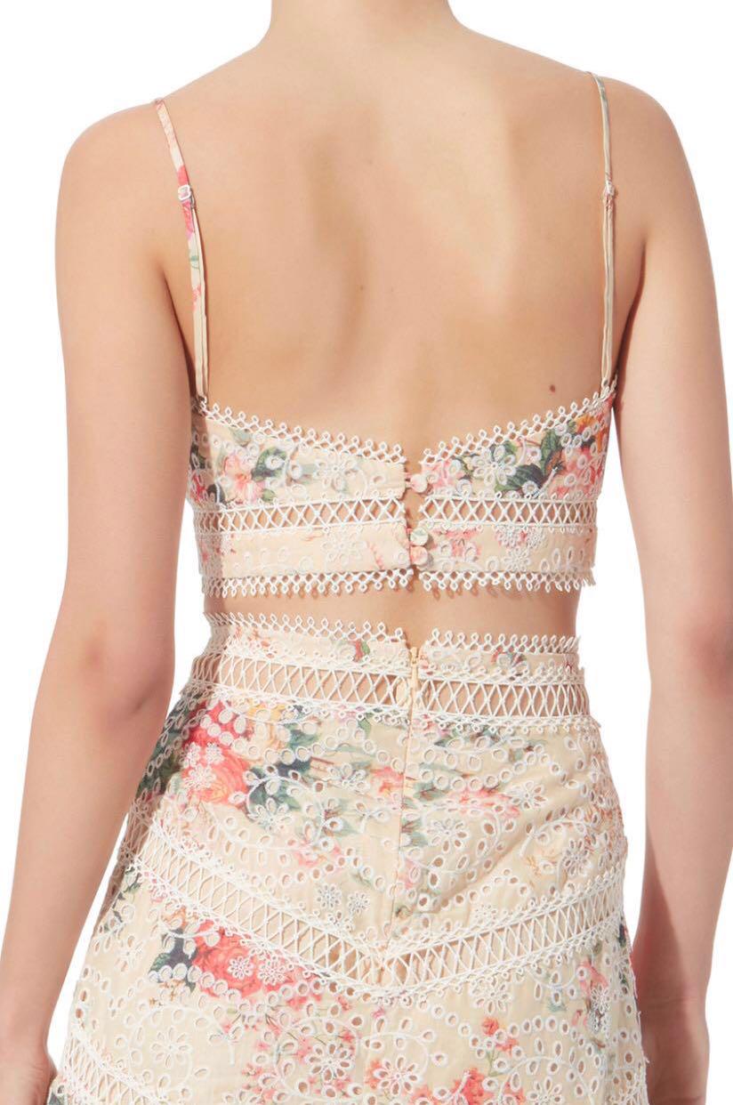 Zimmermann laelia diamond bralette dress cheap