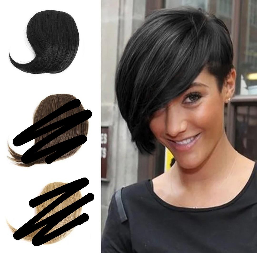 Clip in bangs side swept on sale