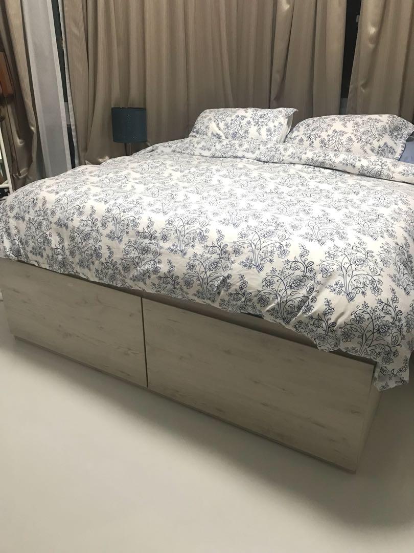 Custom made Bed Frame to fit Wall Ledge, Furniture & Home Living