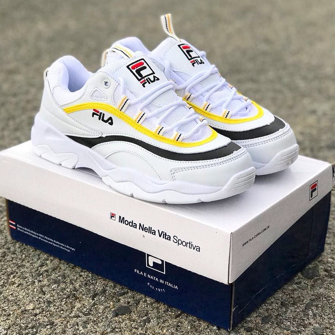 fila ray white yellow