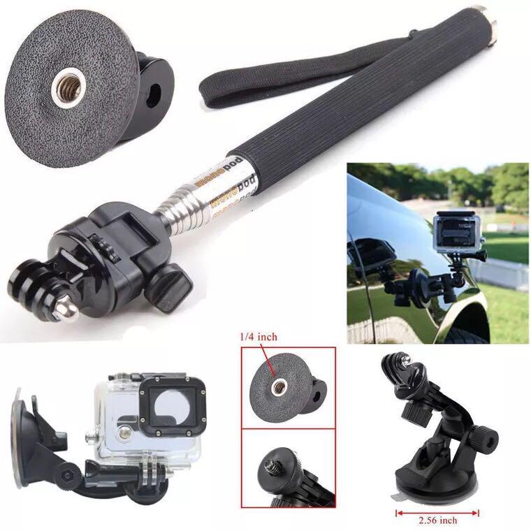 26-in-1 Accessory Kit For GoPro Hero 1-5 - Includes Head Strap, Chest Mount, Monopod & More